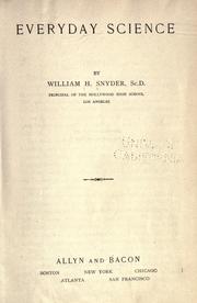 Cover of: Everyday science by William Henry Snyder