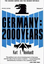 Germany by Kurt F. Reinhardt, Gerhart Hoffmeister, Frederic C. Tubach