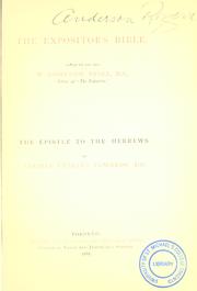The Epistle to the Hebrews by Thomas Charles Edwards