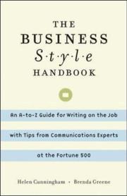 Cover of: The Business Style Handbook by Helen Cunningham, Brenda Greene