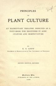 Cover of: Principles of plant culture by Goff, E. S., Goff, E. S.