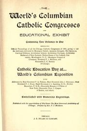 Cover of: Official proceedings of all the Chicago Catholic Congresses of 1893. by World's Columbian Exposition (1893 Chicago, Ill.)