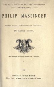 Cover of: Philip Massinger by Philip Massinger
