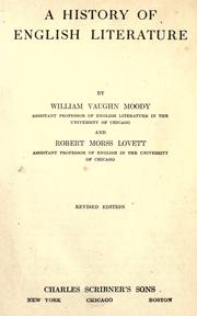 Cover of: A history of English literature by William Vaughn Moody, William Vaughn Moody