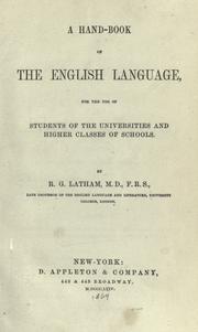 Cover of: A hand-book of the English language by Robert Gordon Latham, Robert Gordon Latham