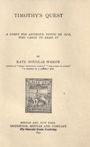 Cover of: Timothy's quest by Kate Douglas Smith Wiggin