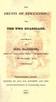 Cover of: fruits of education, or, The two guardians