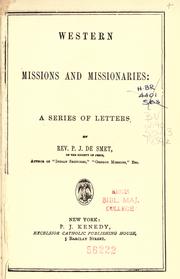 Cover of: Western missions and missionaries by Pierre-Jean de Smet