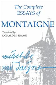 Cover of: The Complete Essays of Montaigne