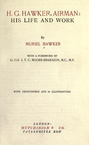 Cover of: H. G. Hawker, airman by Muriel Hawker