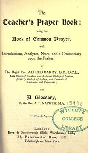 Cover of: The teacher's prayer book by Church of England