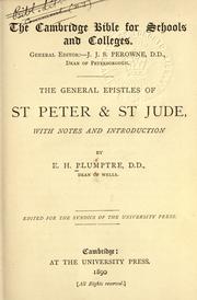 Cover of: The General Epistles of St. Peter & St. Jude: with notes and introduction