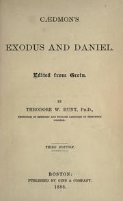 Cover of: Caedmon's Exodus and Daniel by Exodus (Anglo-Saxon poem)