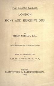 Cover of: London signs and inscriptions