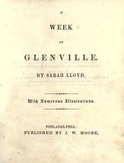 Cover of: A week at Glenville by Sarah Lloyd