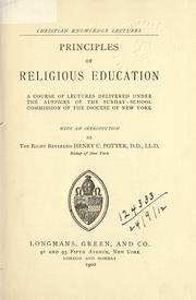 Cover of: Principles of religious education, with an introduction.
