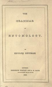Cover of: The grammar of entomology