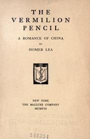 Cover of: The vermilion pencil: a romance of China
