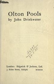 Cover of: Olton pools. by Drinkwater, John, Drinkwater, John