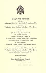 Digest and revision of Stryker's Officers and men of New Jersey in the Revolutionary War by James Wall Schureman Campbell