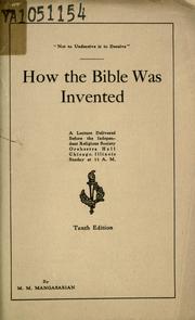 Cover of: How the Bible was invented
