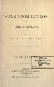 Cover of: A walk from London to John O'Groat's by Elihu Burritt