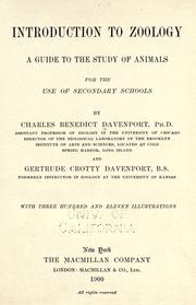 Cover of: Introduction to zoology by Charles Benedict Davenport