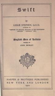 Cover of: Swift by Sir Leslie Stephen