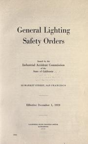 Cover of: General lighting safety orders