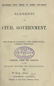Elements of civil government by Jones, William Carey