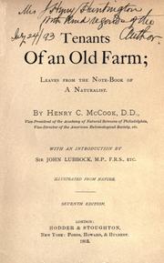 Cover of: Tenants of an old farm by Henry C. McCook