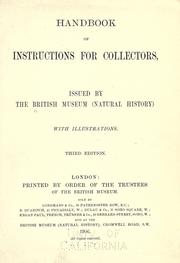Cover of: Handbook of instructions for collectors