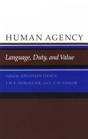 Cover of: Human Agency: Language, Duty, and Value