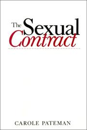 Cover of: The sexual contract by Carole Pateman