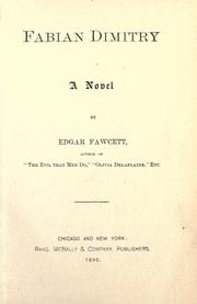 Cover of: Fabian Dimitry: a novel
