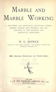 Cover of: Marble and marble working by W. G. Renwick