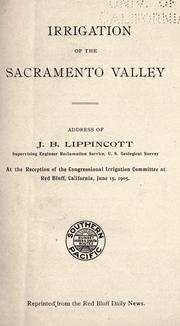 Cover of: Irrigation of the Sacramento Valley. by Joseph Barlow Lippincott