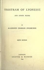 Cover of: Tristram of Lyonesse by Algernon Charles Swinburne