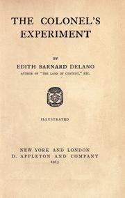 Cover of: The colonel's experiment