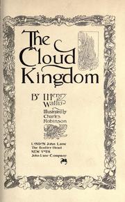 Cover of: The cloud kingdom by I. Henry Wallis