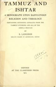 Cover of: Tammuz and Ishtar by Stephen Langdon