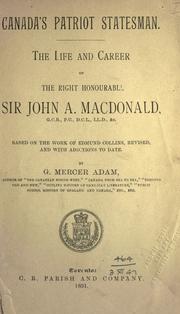 Cover of: Canada's patriot statesman by Joseph Edmund Collins