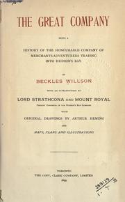 Cover of: The great company by Willson, Beckles