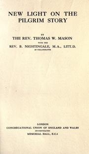 Cover of: New light on the Pilgrim story by Thomas William Mason