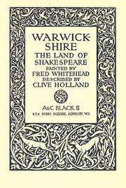 Cover of: Warwickshire, the land of Shakespeare
