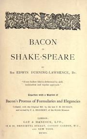 Cover of: Bacon is Shakespeare by Durning-Lawrence, Edwin Sir