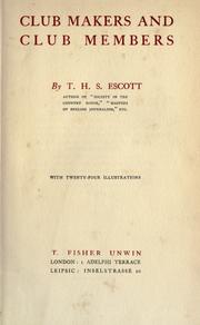 Cover of: Club makers and club members