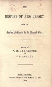 Cover of: The history of New Jersey by W. H. Carpenter