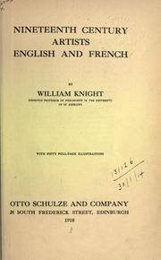 Cover of: Nineteenth Century Artists, English and French.