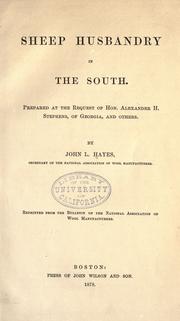 Cover of: Sheep husbandry in the South. by Hayes, John L.